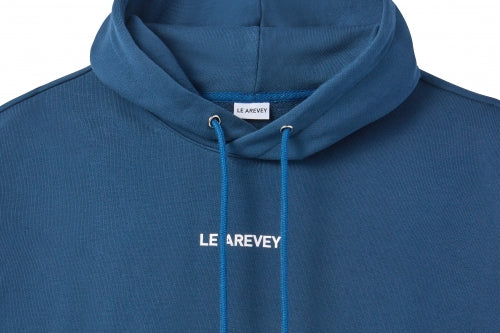 LE AREVEY ORIGINAL LOGO HOODIE INDIGO BLUE
