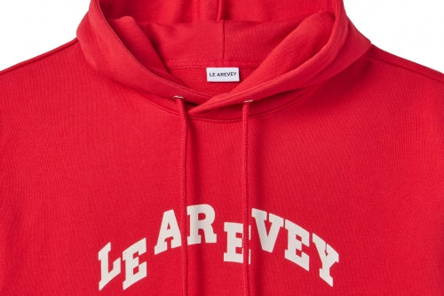 LE AREVEY ARCH LOGO HOODIE RED