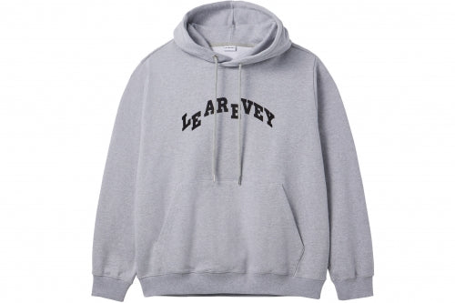 LE AREVEY ARCH LOGO HOODIE GRAY