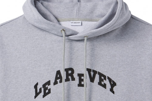 LE AREVEY ARCH LOGO HOODIE GRAY
