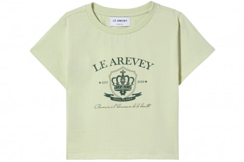 CROWN SYMBOL LOGO CROPPED T-SHIRT MELON [WOMAN]