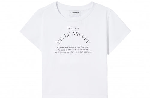 RE : LE AREVEY CROPPED T-SHIRT WHITE [WOMAN]