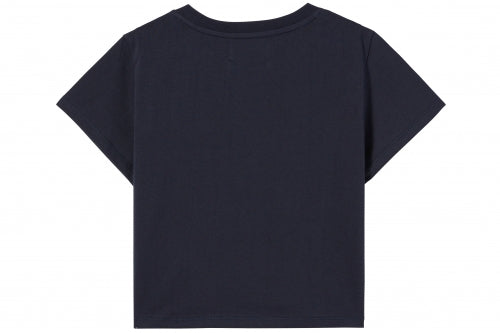 RE : LE AREVEY CROPPED T-SHIRT NAVY [WOMAN]