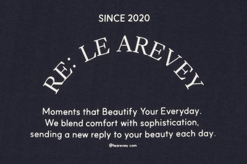 RE : LE AREVEY CROPPED T-SHIRT NAVY [WOMAN]