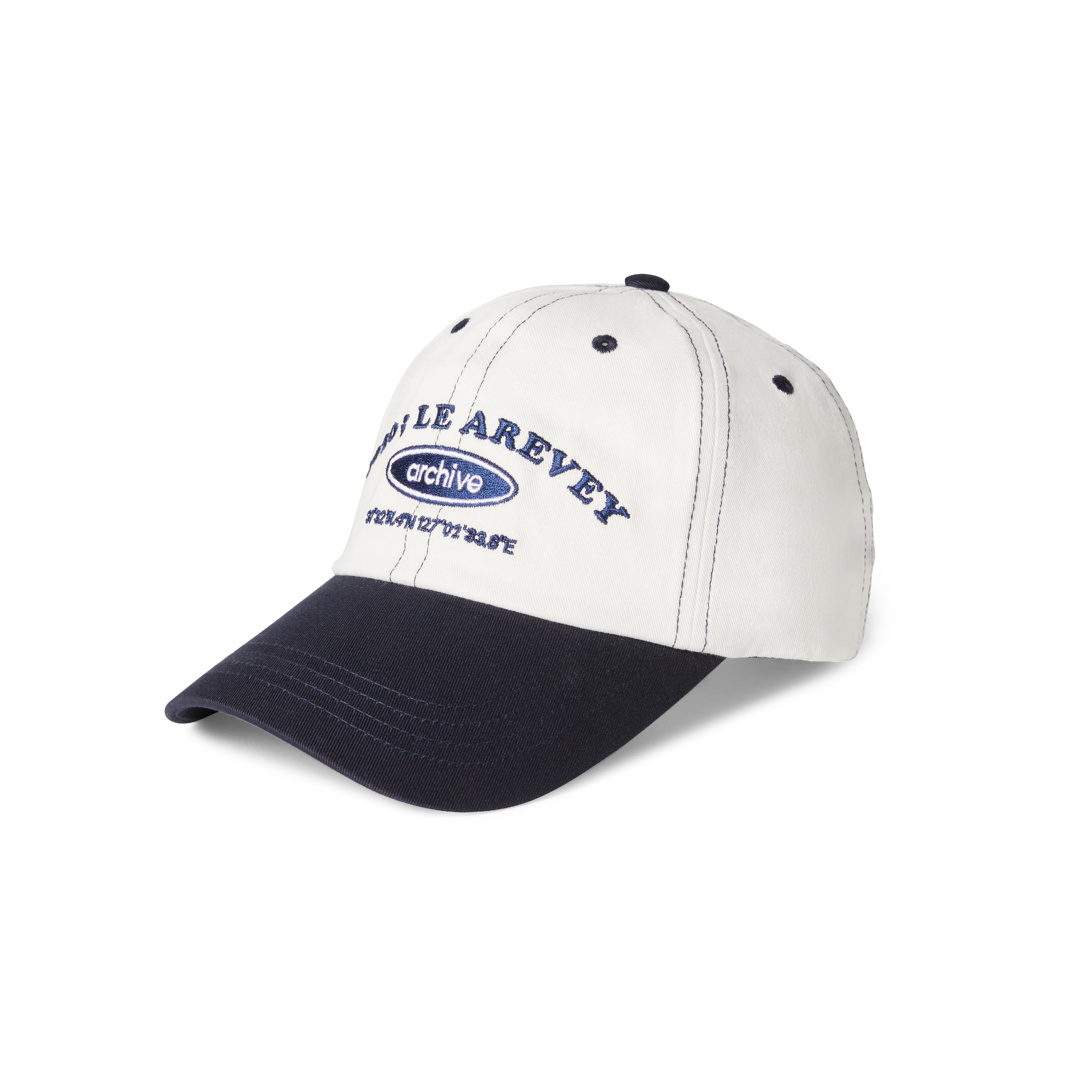 LE AREVEY ARCHIVE BALLCAP IVORY/NAVY