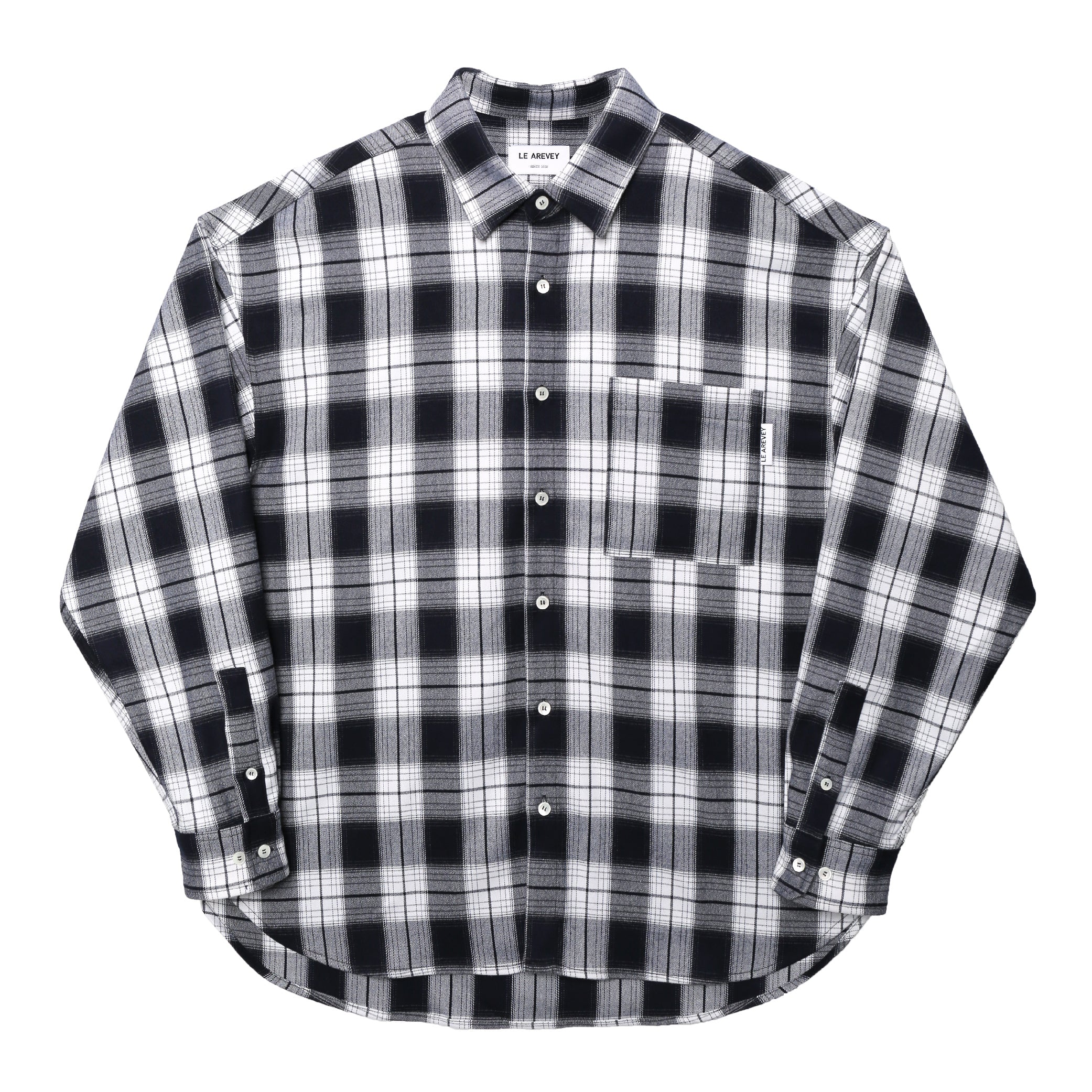 LE AREVEY PLAID SHIRT - NAVY