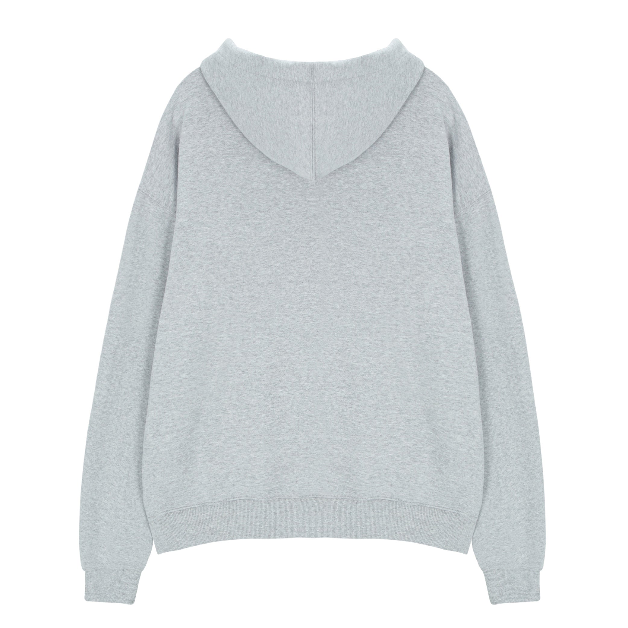 LE AREVEY LOGO FULL-ZIPUP HOODIE GRAY