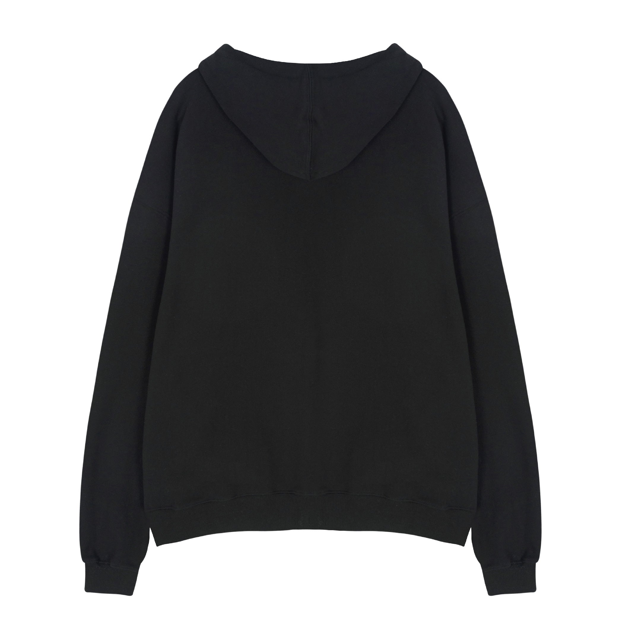 LE AREVEY LOGO FULL-ZIPUP HOODIE BLACK