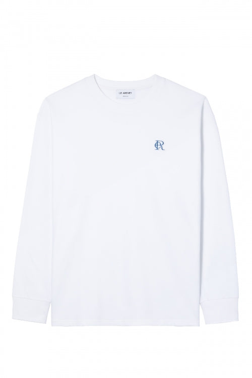 Re LOGO PATCH SLEEVE [WHITE/BLUE]