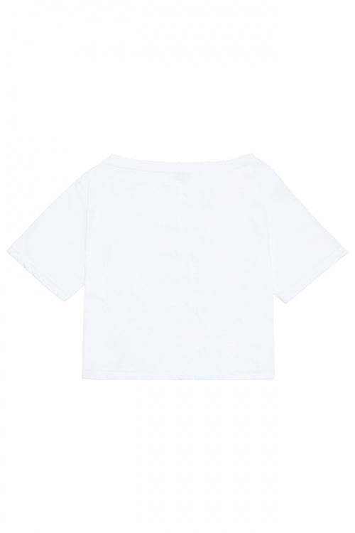 LESS RULES MORE LOVE BOAT NECK WHITE (HOTFIX) [WOMAN]