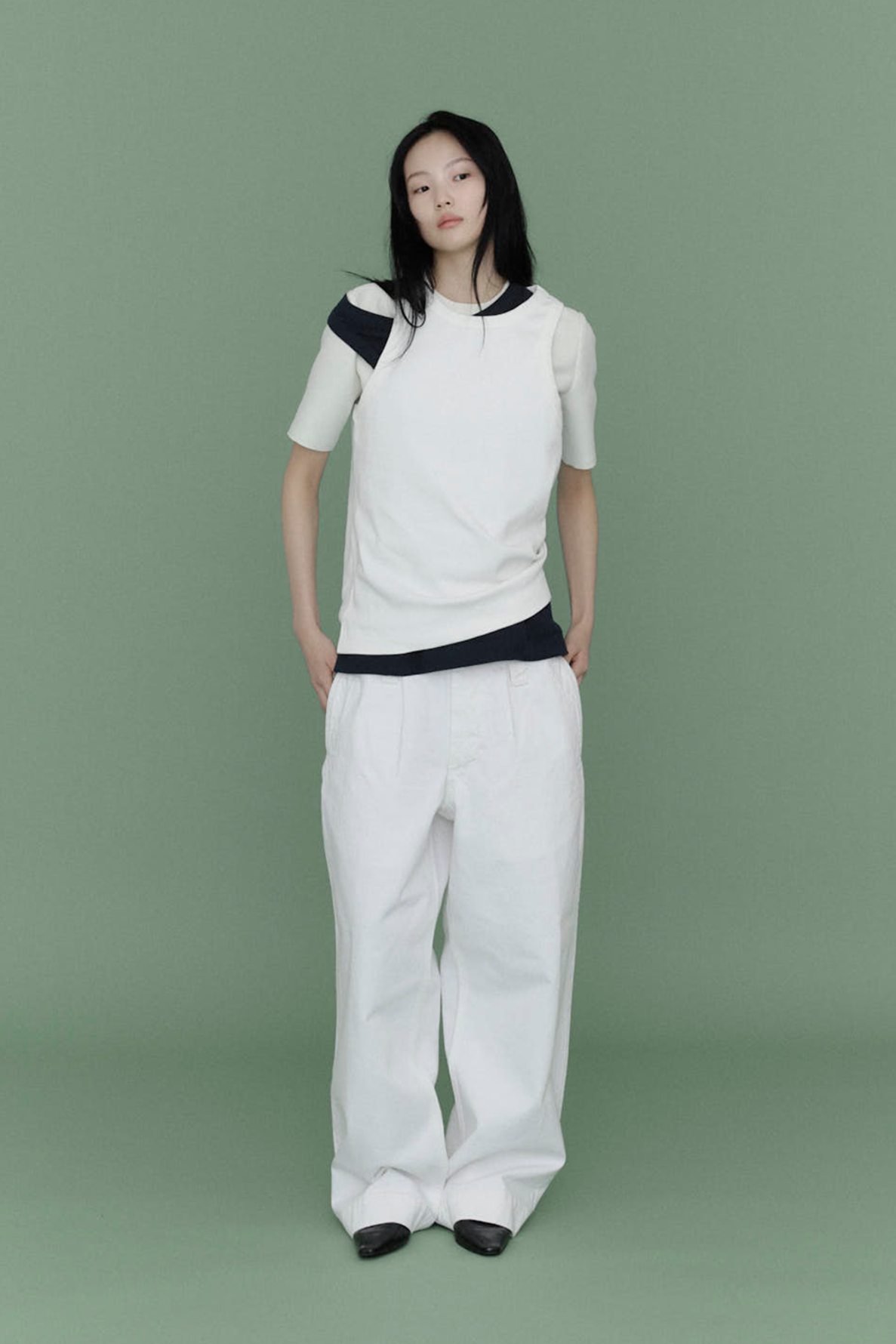 New high rise wide leg pants