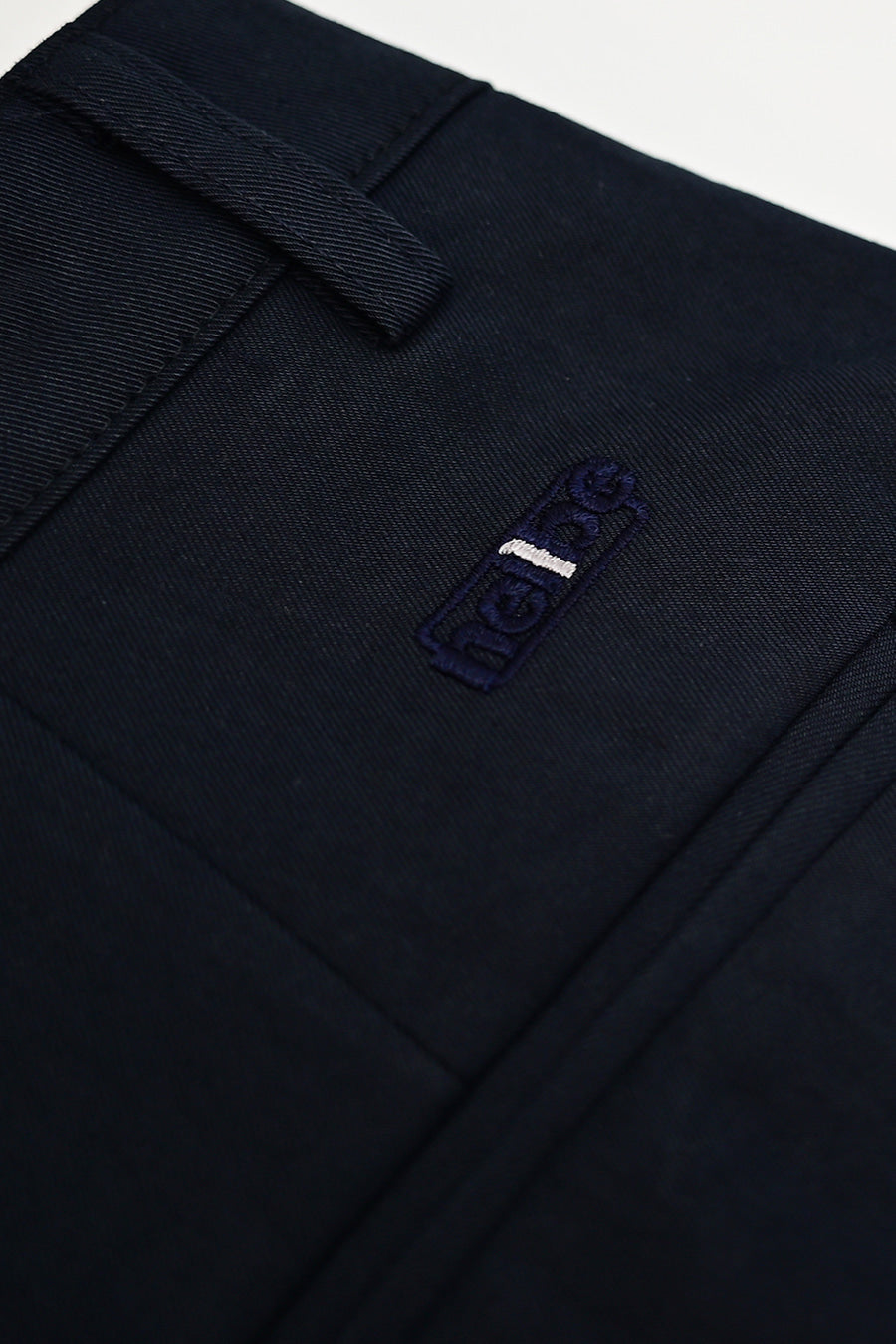 Trench Twill Bermuda Tailored Pants — Navy Blazer