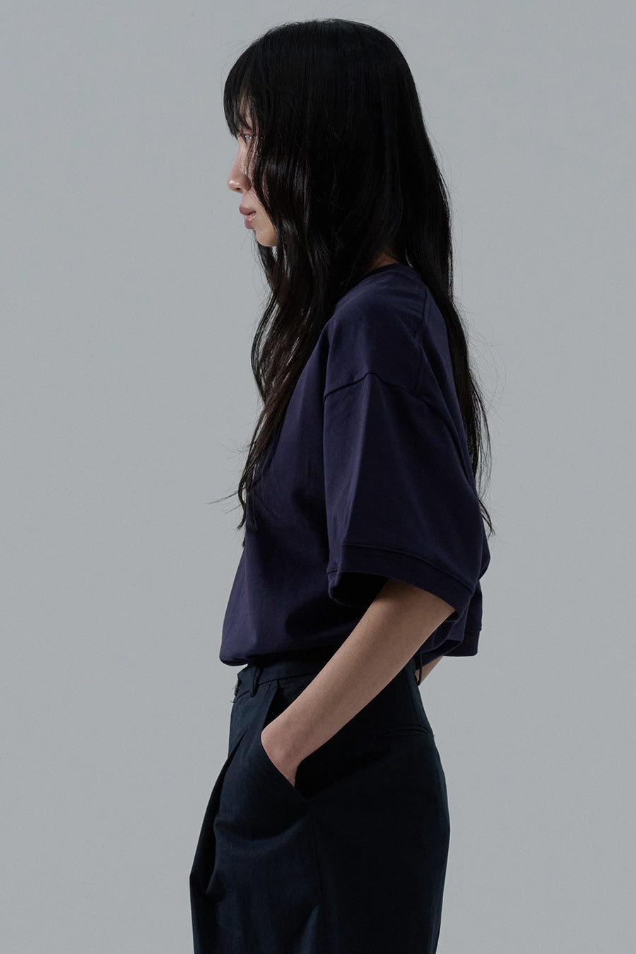 Pure Cotton Sweatshirt — Navy