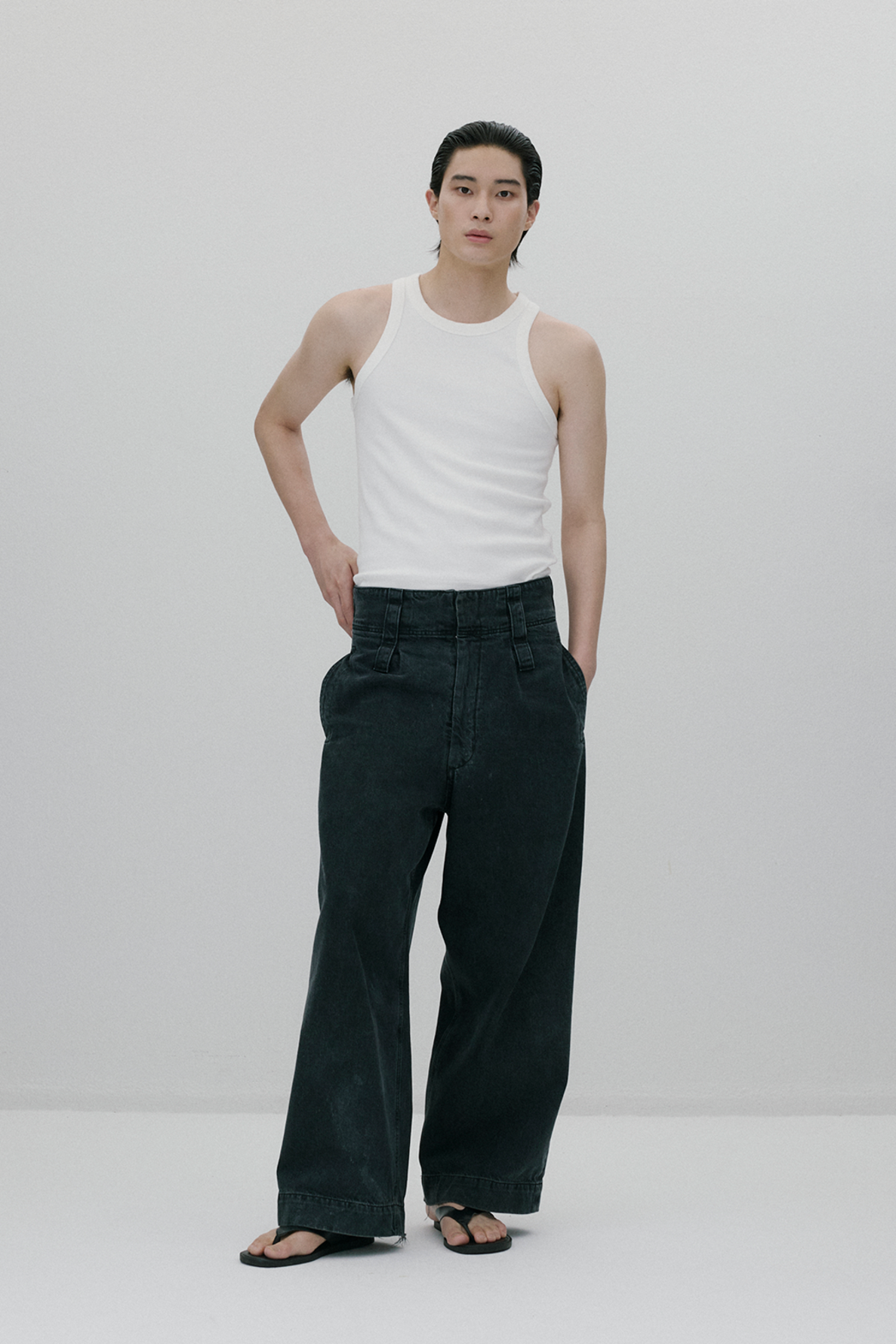 New high rise wide leg pants