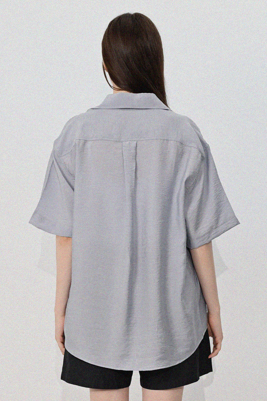 Open Collar Linen Shirt — Grain (Women's)