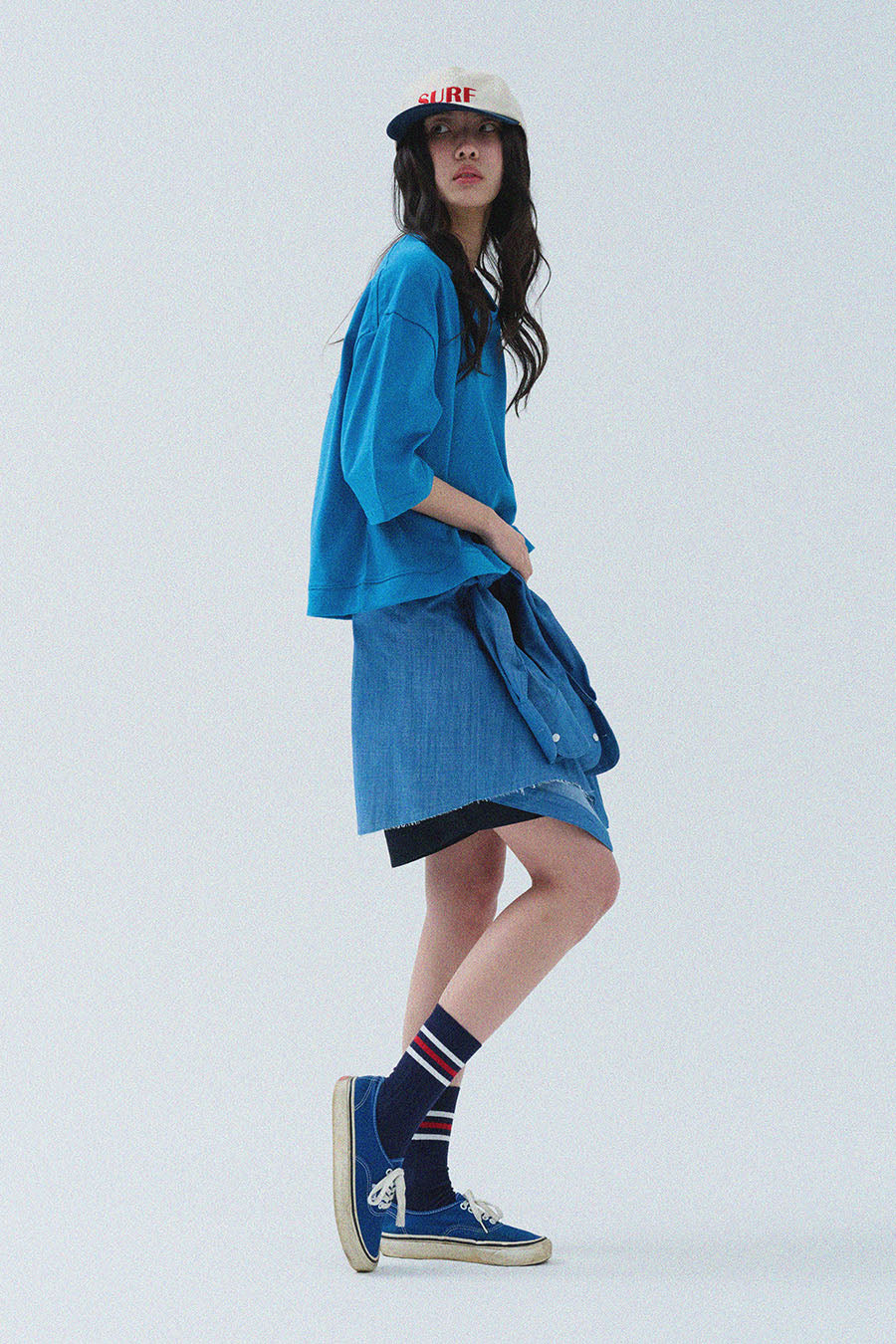 Sleeve Crop Cut-Sew — The Blue