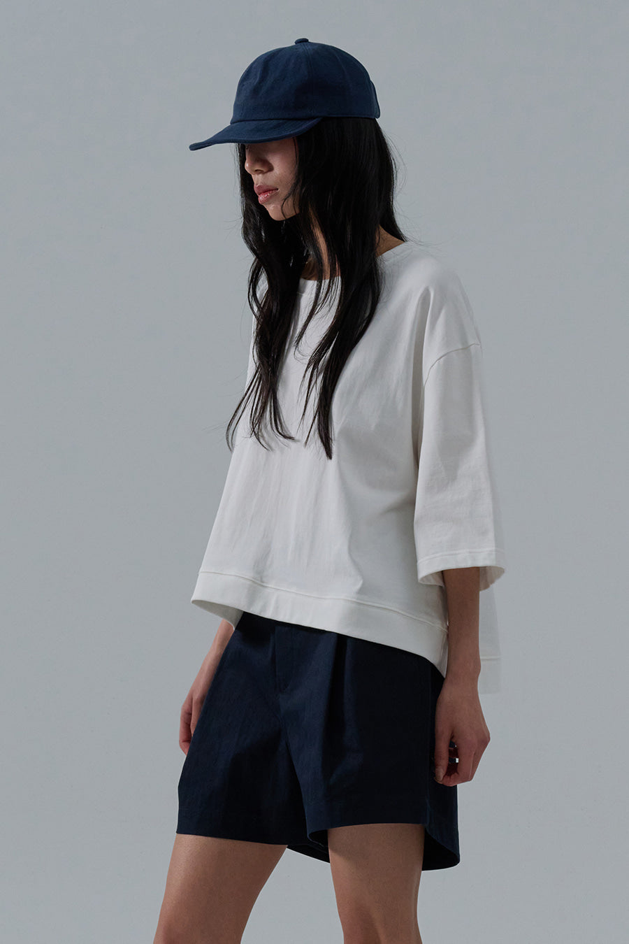 Sleeve Crop Cut-Sew — Pure Cotton