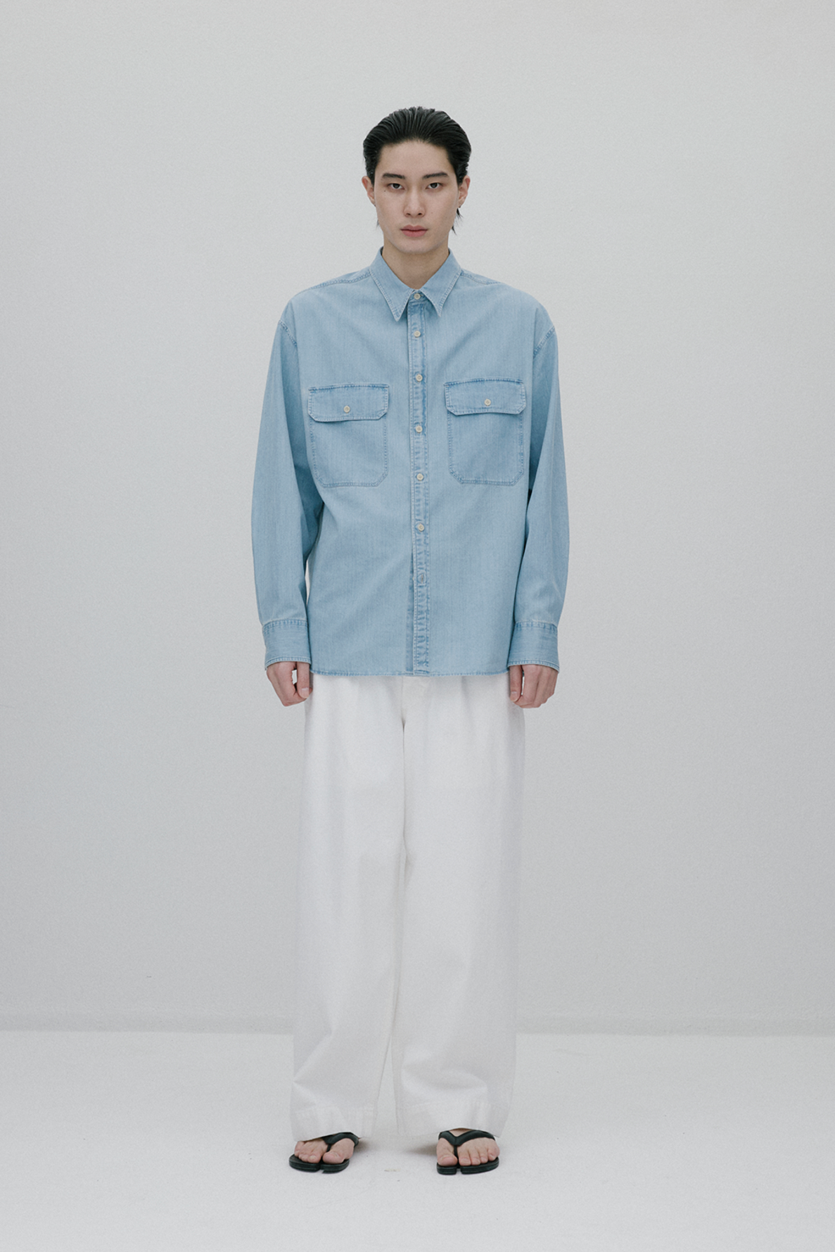 Big pocket chambray shirts