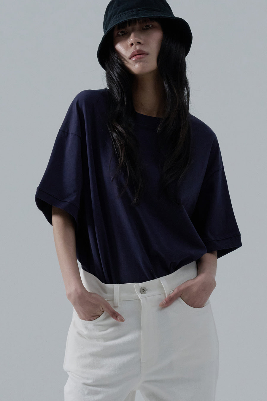 Pure Cotton Sweatshirt — Navy