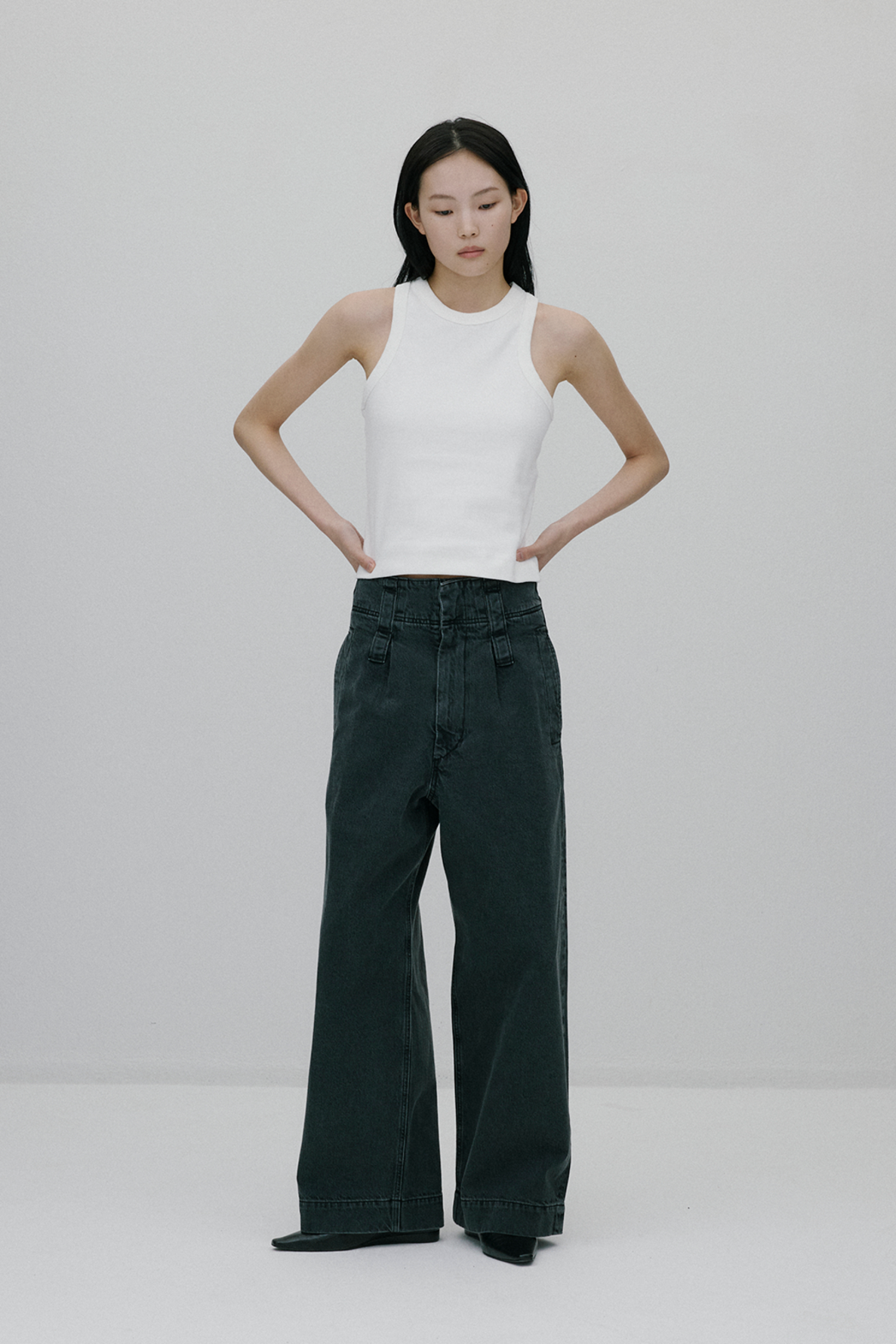 New high rise wide leg pants