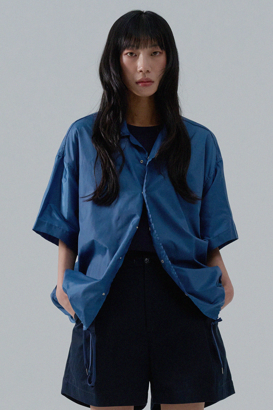 Ripstop Covered Shirt Jacket — Na.Indigo
