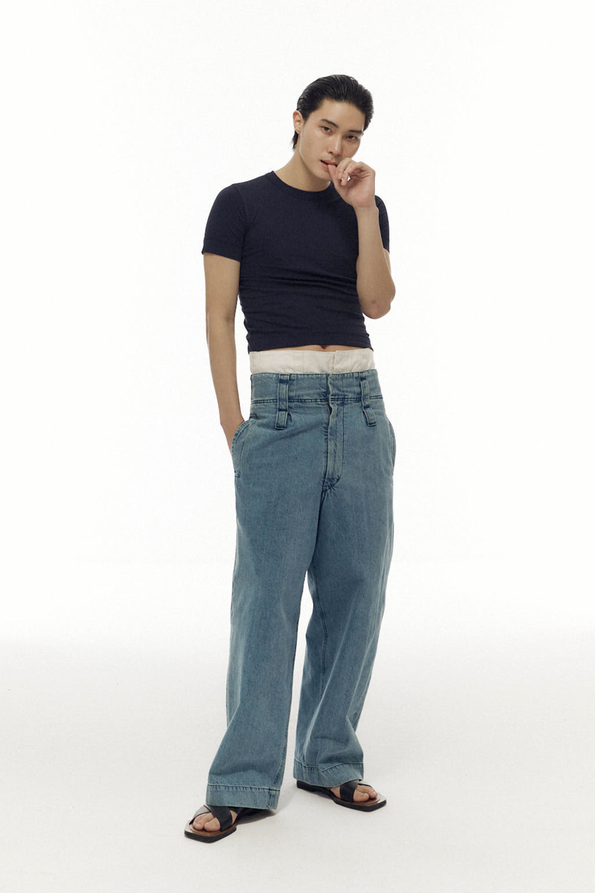 New high rise wide leg pants