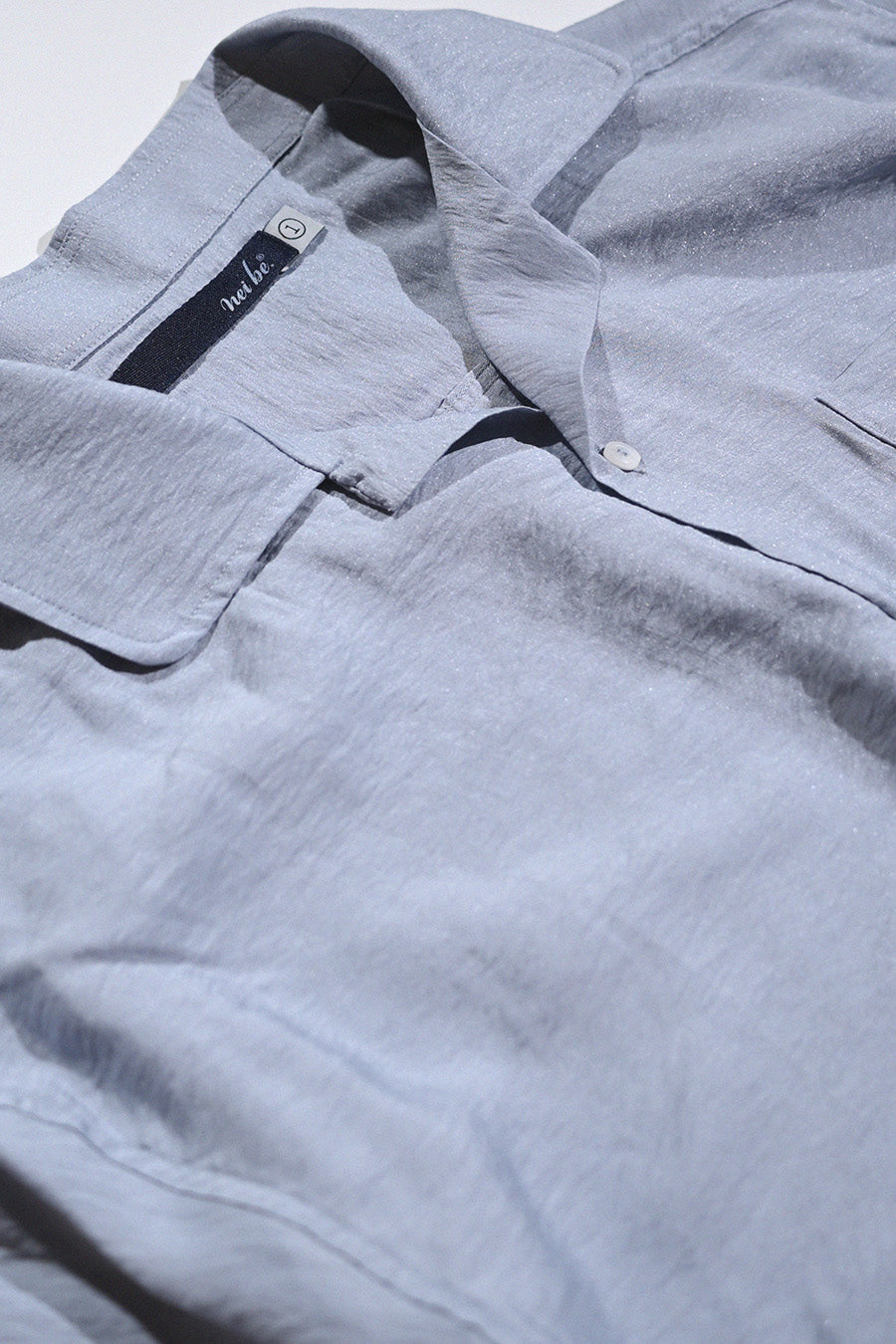 Open Collar Linen Shirt — Grain (Women's)