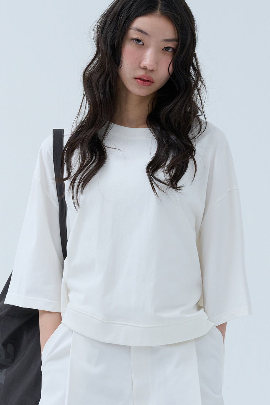 Sleeve Crop Cut-Sew — Pure Cotton