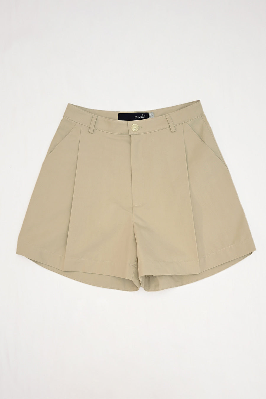 Trench Twill Bermuda Tailored Pants — Oatmeal